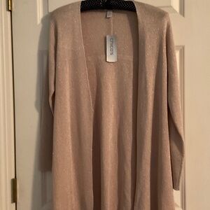 Chicos Women's Sparkling Pink Champagne Cardigan